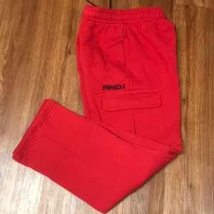 and1 mens fleece cargo pants
